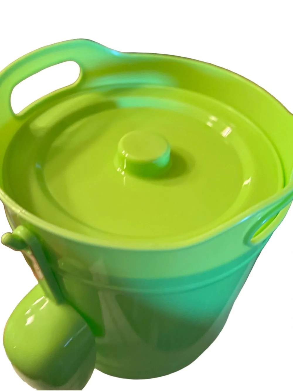 Retro Lime Green Insulated Ice Bucket & Scoop Set | New Never Used